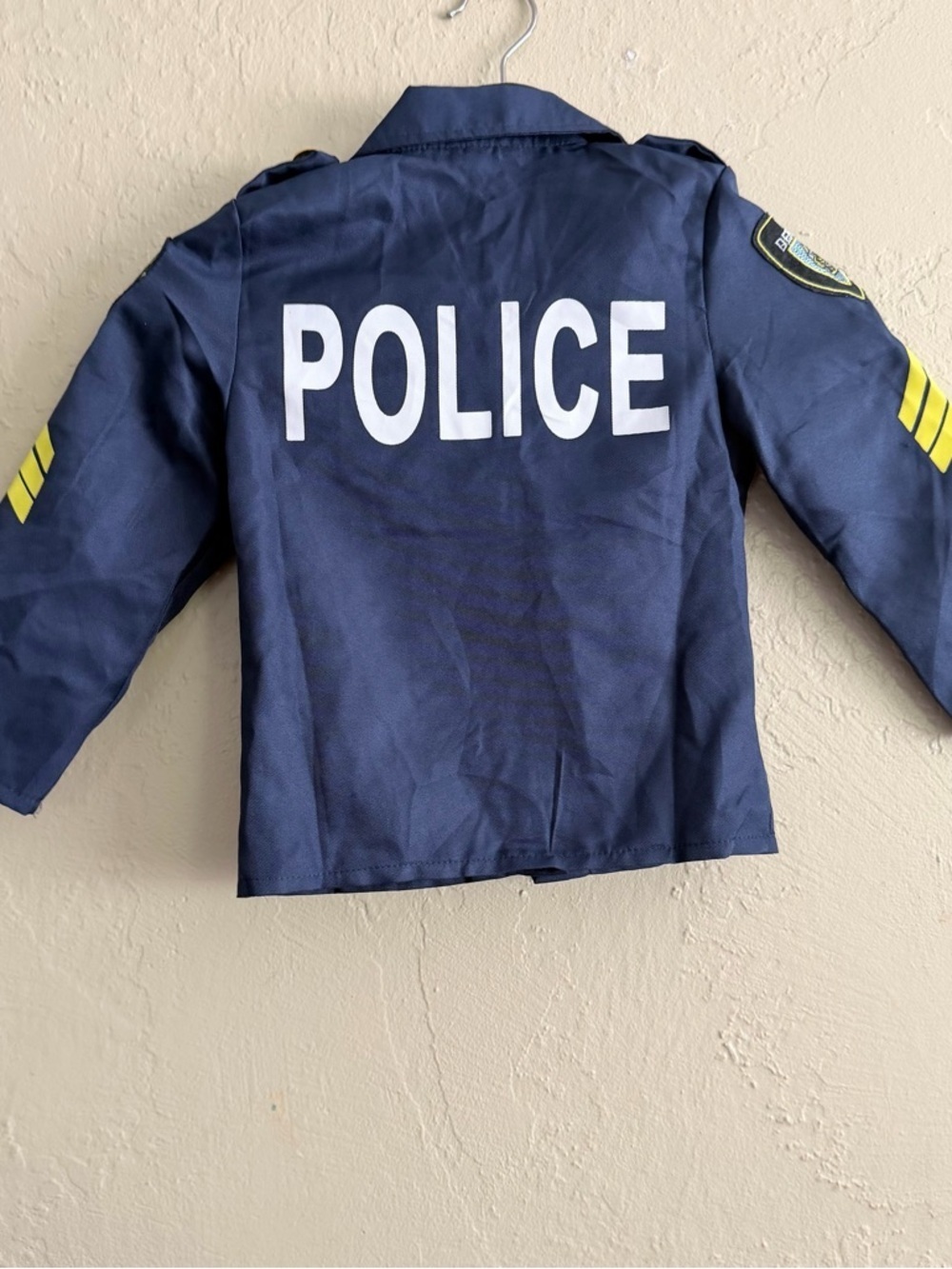 Kids Navy Police Costume Jacket - Picture 2 of 3